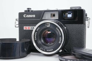 美品 希少なブラックペイント Canon Canonet QL17 GⅢ GIII G3 ブラック 40mm f1.7 レンジファインダー コンパクトフィルムカメラ　858272