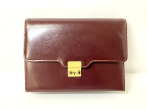 [* prompt decision *]FRANCO GODI franc kogo-ti-NTT Inter National second bag clutch back Italy made leather bordeaux 