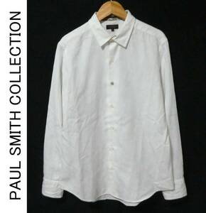 正規品 PAUL SMITH COLLECTION ポールスミスコレクション 花柄 フローラル ジャカード ドレスシャツ 長袖 S 白 ホワイト 194381 