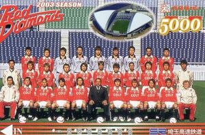 ［即決］浦和レッズ 2003年シーズン パスネットカード 埼玉高速鉄道 （使用済）　サッカー