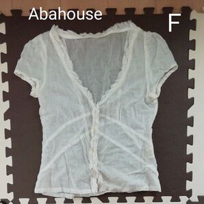 Abahouse 半袖 ブラウスホワイトF