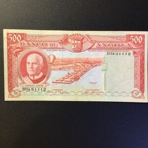 World Paper Money ANGOLA 500 Escudos[1962]