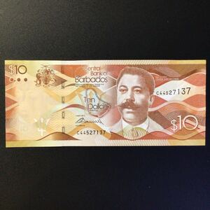 World Paper Money BARBADOS 10 Dollars【2013】
