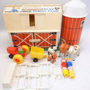 a14[1 jpy ~] FISHER PRICE Fischer price PLAY FAMILY FARM 60 period about. toy retro that time thing rare long-term keeping goods present condition goods Junk 