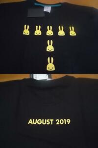 新品 cune キューン うさぎ 7匹 Tシャツ 2019年8月7日モデル XL 黒黄 インベイダー インベーダ インベーダー ゲーム アーケード