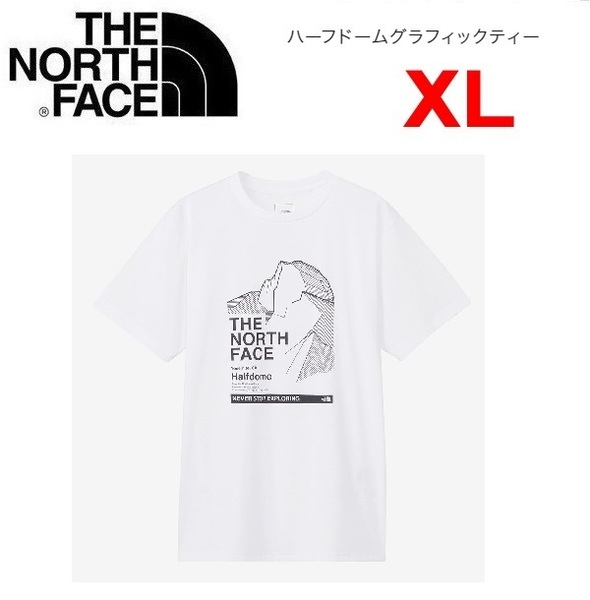 THE NORTH FACE ザノースフェイス ハーフドームグラフィックＴシャツ ホワイト XL　NT32484　メンズ　Tシャツ　アウトドア