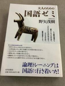 w618 大人のための国語ゼミ 野矢茂樹 山川出版社 2017年 書込多 2Cb2