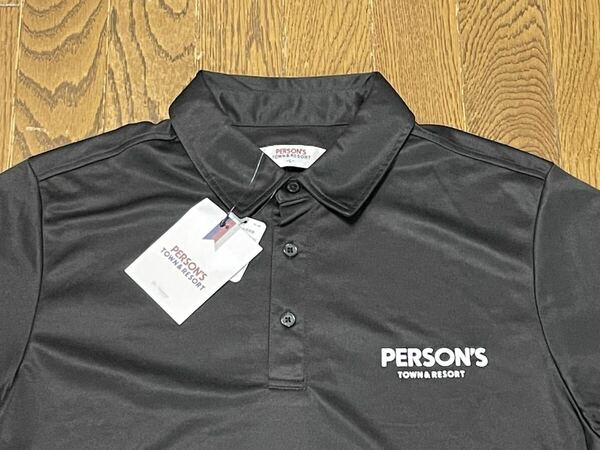 【送料無料・匿名発送】person's パーソンズ　半袖ポロシャツ　ブラック　L