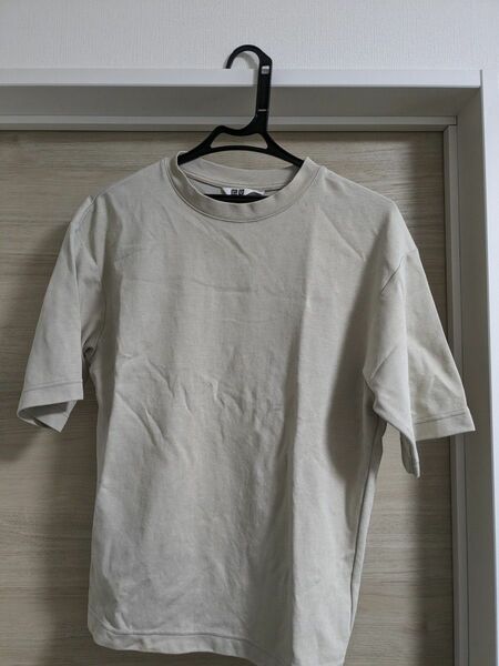 UNIQLO U　エアリズムコットンオーバーサイズ Tシャツ　ライトグレー　Sサイズ