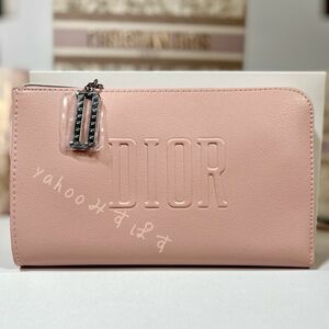 新品未開封 ディオール DIOR ロングウォレット型 PUレザー ピンクベージュ パース ポーチ 214 