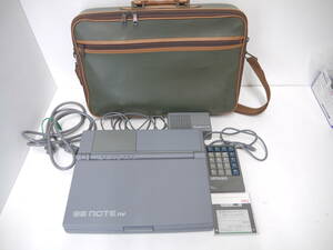 844 NEC 98note PC-9801NV エヌイーシー ノートPC セットアップディスク/アダプター/テンキー/バッグ付 現状品 