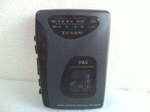 YUSAN 　ポータブルFM/AMラジオカセットレコーダー YS-6882KA　★完動品