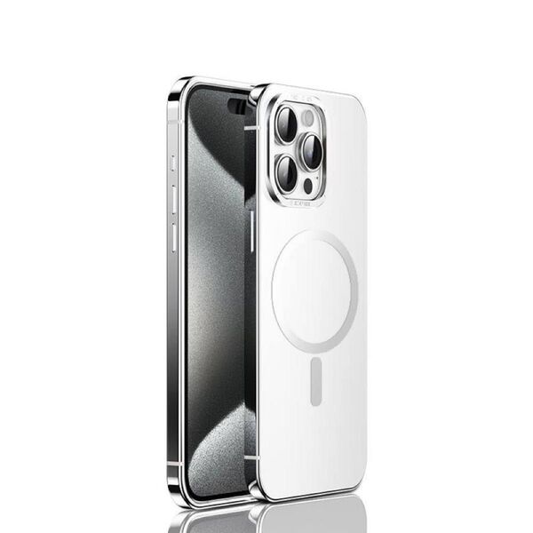 iPhone 15 Pro Max ケース アンチドロップ チタンスチール クリア TPU カバー