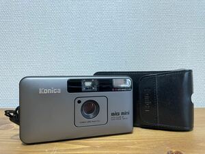 【1円スタート】Konica/コニカ　コンパクトフィルムカメラ　 BIG mini 　AUTO　FOCUS　BM-201 ソフトケース付き　動作品　美品