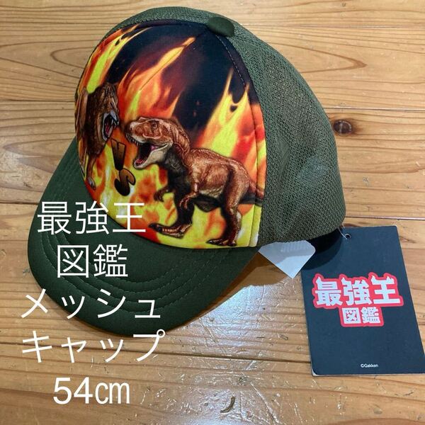 新品即決送料無料♪学研 最強王図鑑 メッシュ キャップ 帽子 54㎝