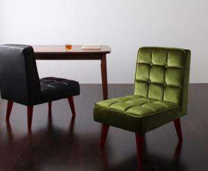  sofa & dining set DARNEYda- knee dining chair 1 legs moquette green 