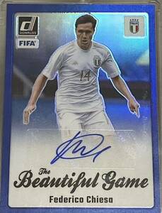 最新2023-24 Panini Donruss Soccer blue prizm auto Federico Chiesa 09/99 直筆サイン