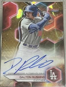 2023 Bowman's Best gold lava auto Dalton Rushing /75 autograph autograph card toppsdoja-s