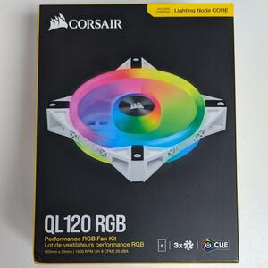 Corsair iCUE QL120 RGB Triple Fan Kit with Lighting Node CORE CO-9050104-WW ホワイト