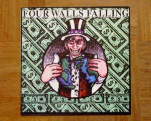 FOUR WALLS FALLINGS / BURN IT - 7” EP グリーン カラー盤 ★★ SxE / STRAIGHT EDGE HARDCORE / ストレートエッジ / ★★ 盤質良好