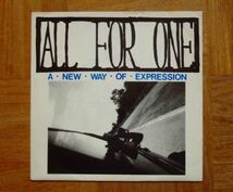 ALL FOR ONE / A NEW WAY OF EXPRESSION -7” EP（VITALITY）★★ SxE HC / STRAIGHT EDGE HARDCORE / ストレートエッジ ハードコア_画像1