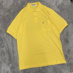Munsingwear マンシングウェア ポロシャツ 半袖シャツ サイズMA イエロー 黄色 メンズ トップス 最落なし （H20）