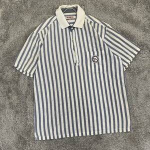 McGREGOR マックレガー ポロシャツ 半袖シャツ サイズM ブルー ホワイト 青 白 メンズ トップス 最落なし （H20）