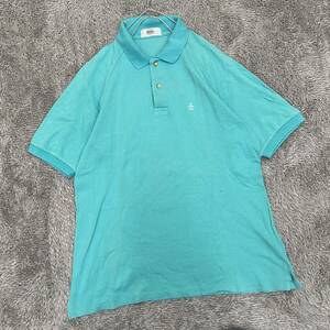 Munsingwear Munsingwear wear polo-shirt short sleeves shirt size L blue blue men's tops there is no highest bid (H20)