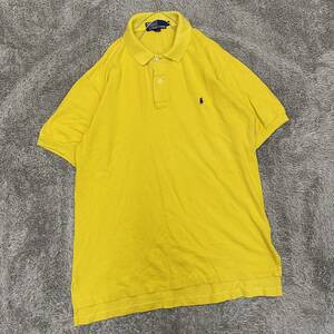 POLO RALPH LAUREN ラルフローレン ポロシャツ 半袖シャツ サイズM イエロー 黄色 メンズ トップス 最落なし （H20）