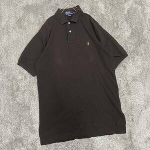 POLO RALPH LAUREN ラルフローレン ポロシャツ 半袖シャツ サイズM ブラウン 茶色 メンズ トップス 最落なし （H20）