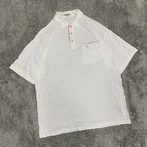 Munsingwear マンシングウェア ポロシャツ 半袖シャツ サイズL ホワイト 白 メンズ トップス 最落なし （I20）
