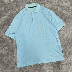 HUGO BOSS ヒューゴボス ポロシャツ 半袖シャツ サイズL ブルー 青 メンズ トップス 最落なし （J20）