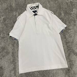BURBERRY GOLF Burberry Golf polo-shirt short sleeves shirt size M white lady's tops there is no highest bid (J20)