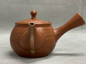 5#B/4468 Tokoname expert . wistaria .. work . mud small teapot . tea utensils tea utensils tea note width hand small teapot tea utensils 60 size 