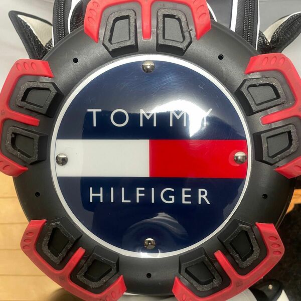 美品！TOMMYHILFIGER9.5型3点式プロモデルキャディバッグアイアンカバー付