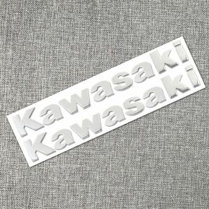 KAWASAKI カワサキ メッキ 立体エンブレム シルバー色2枚セット 14CM