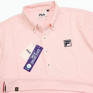 ●送料390円可能商品 フィラ ゴルフ FILA GOLF 新品 メンズ 速乾 半袖 ボタンダウン ポロシャツ [749649GLPK1N-M]一 三 壱★QWER