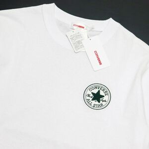 ●送料390円可能商品 コンバース オールスター CONVERSE 新品 メンズ 刺繍 半袖 Tシャツ 白 Lサイズ [32736501-09-L] 一 三 弐★QWER★