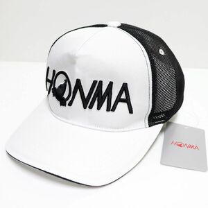 * Honma Golf HONMA GOLF новый товар мужской зажим задний сетчатая кепка шляпа CAP...57-59cm белый чёрный [3176017001N] один 7 *QWER