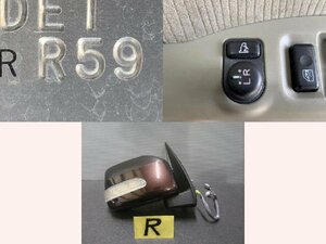 5kurudepa H21年 アトレー ABA-S321G 右 ドア ミラー サイド ブラウン R59 S331G S320G S330G CTM テスト済 美品　ウィンカー付 32743