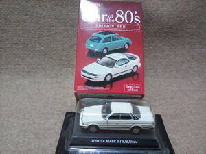 1/64 Mark Ⅱ X70 white 1984 Toyota Konami car ob The 80*s Car of the 80s Mark 2