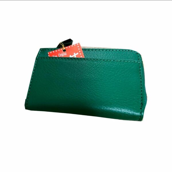 コインケース ボックス型 ミニ財布　グリーンカラー