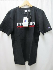 □1000円～未使用 ステューシー STUSSY × チャンピオン Champion RW International Tシャツ サイズXL