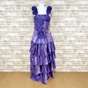 1 jpy dress beautiful goods ICHIOKU Mai pcs costume long dress purple lustre party dress color dress kyabadore Event used 5473