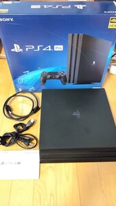 PS4pro CUH-7200B 1TB 4KHDR ジェットブラック 動作状態良好・美品・送料無料！　ソニー プレステ4