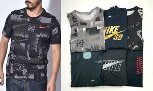 NIKE ナイキ 半袖Tシャツ 6枚セット DRI-FIT 総柄 NIKE SB ロゴ L グレー ブラック 黒 ドライフィット