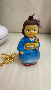  rare that time thing Pachi mon less version right Pachi pendant sofvi Japanese clothes young lady ... Mini sofvi higashi . retro pa tiger savings box Showa era doll Robin poppy 