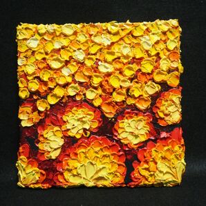 油絵 絵画 アートパネル【マリーゴールド】