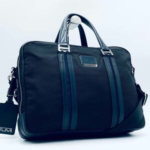 1円~[日本限定/美品] TUMI トゥミ JARVIS イースト ウエスト バリスティックナイロン レザー トートバッグ メンズ ビジネス 斜め掛け 紺