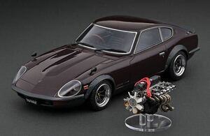 新品 イグニッションモデル IG2454 1/18 Nissan Fairlady 240ZG (HS30) Maroon With Engine 100台限定